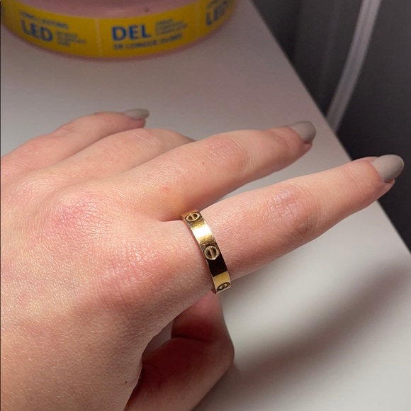 Love ring gold vermeil no tarnish - Picture 4 of 8